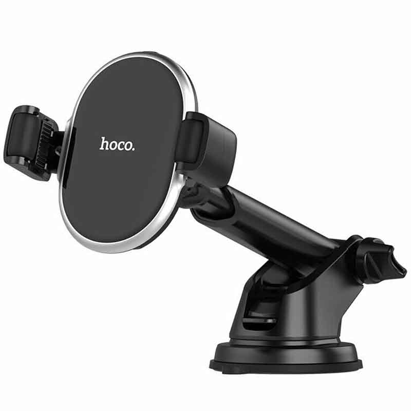 

Автодержатель Hoco S12 Rich power с беспроводной зарядкой Чёрный