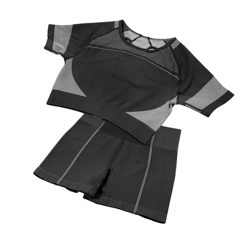

Спортивный комплект для девушек шорты и топ Lesko The Queen Jane 2088-2 Black S