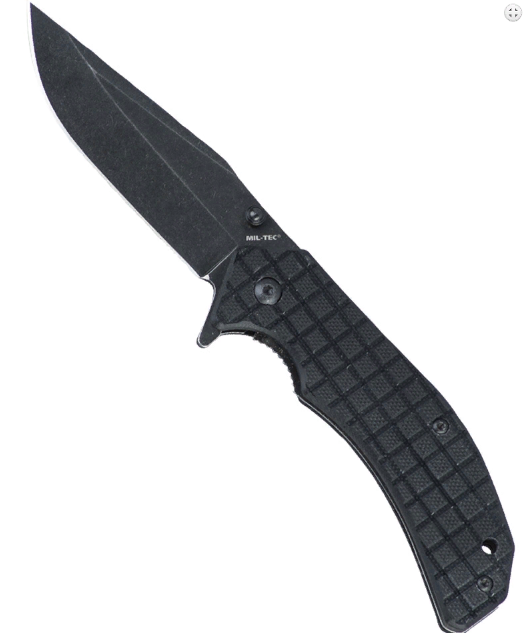 

Складной туристический нож Mil-tec G10 STONE WASHED черный (15301202)