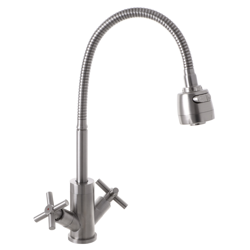 

Кухонный смеситель с гибким изливом MIXXUS DVE 011 (SS2823) (SR202905)