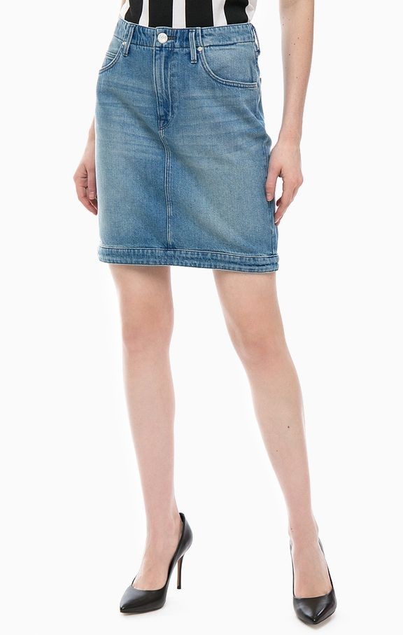 

Юбка джинсовая Lee Mom Skirt - Голубой 27-00