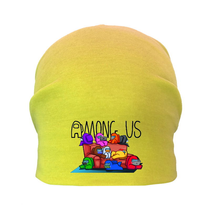 

Шапка детская Амонг Ас желтая (Among Us - 006) 54-56 см