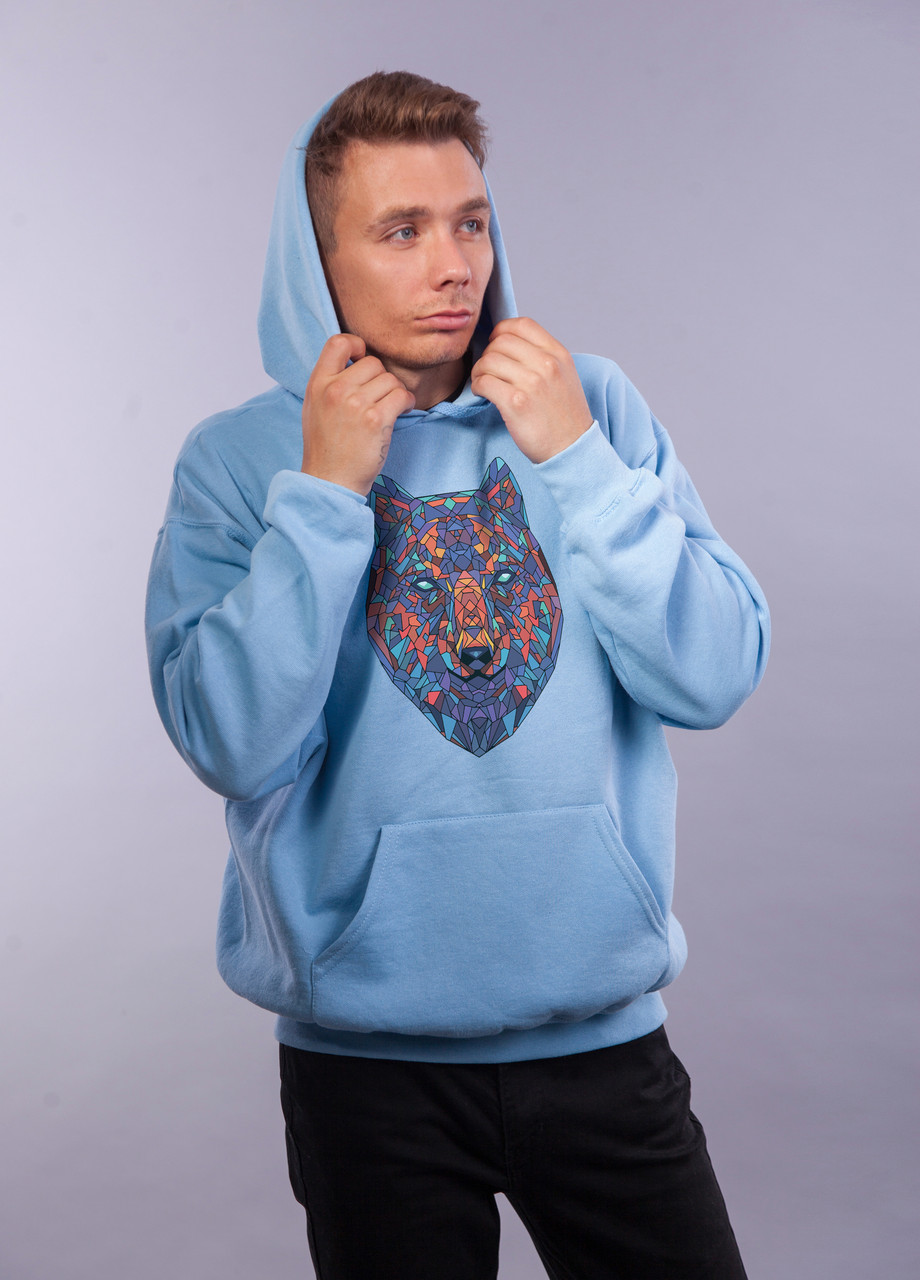 

Толстовка голубая LOYS Geometric Wulf, Толстовка голубая LOYS Geometric Wulf S