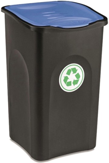 

Мусорный бак Stefanplast Ecogreen Bin 50 л Черный с синей крышкой