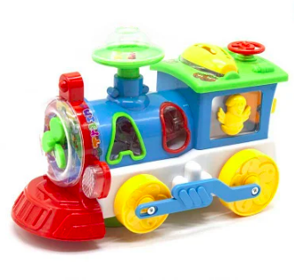 

Детская игрушка поезд паровоз-сортер музыкальный A-Toys 8688i