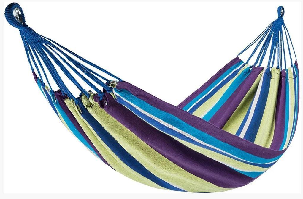 

Красивий підвісний гамак KingCamp Canvas Нammock KG3752 (Purple-Yellow) 120KG