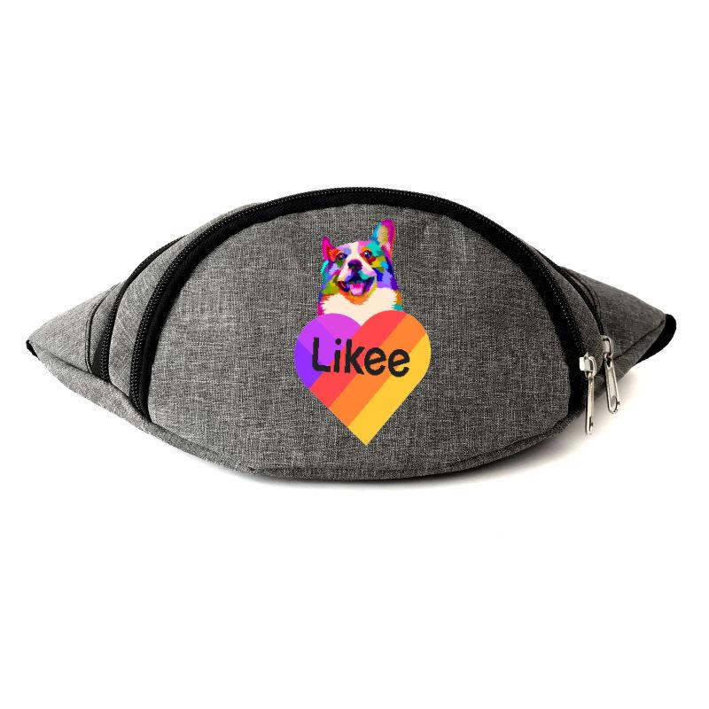 

Сумка Бананка на пояс Лайк Likee (OB-L-06) серая