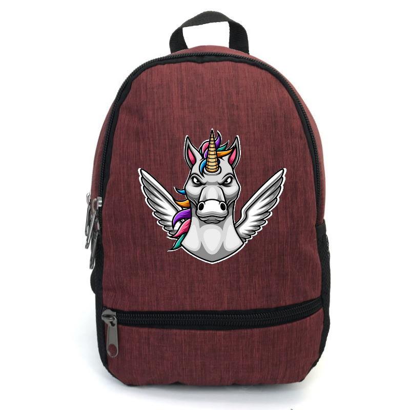 

Рюкзак повседневный городской прогулочный детский Единорог 0039 ( Unicorn ) EDN-0039 red бордовый