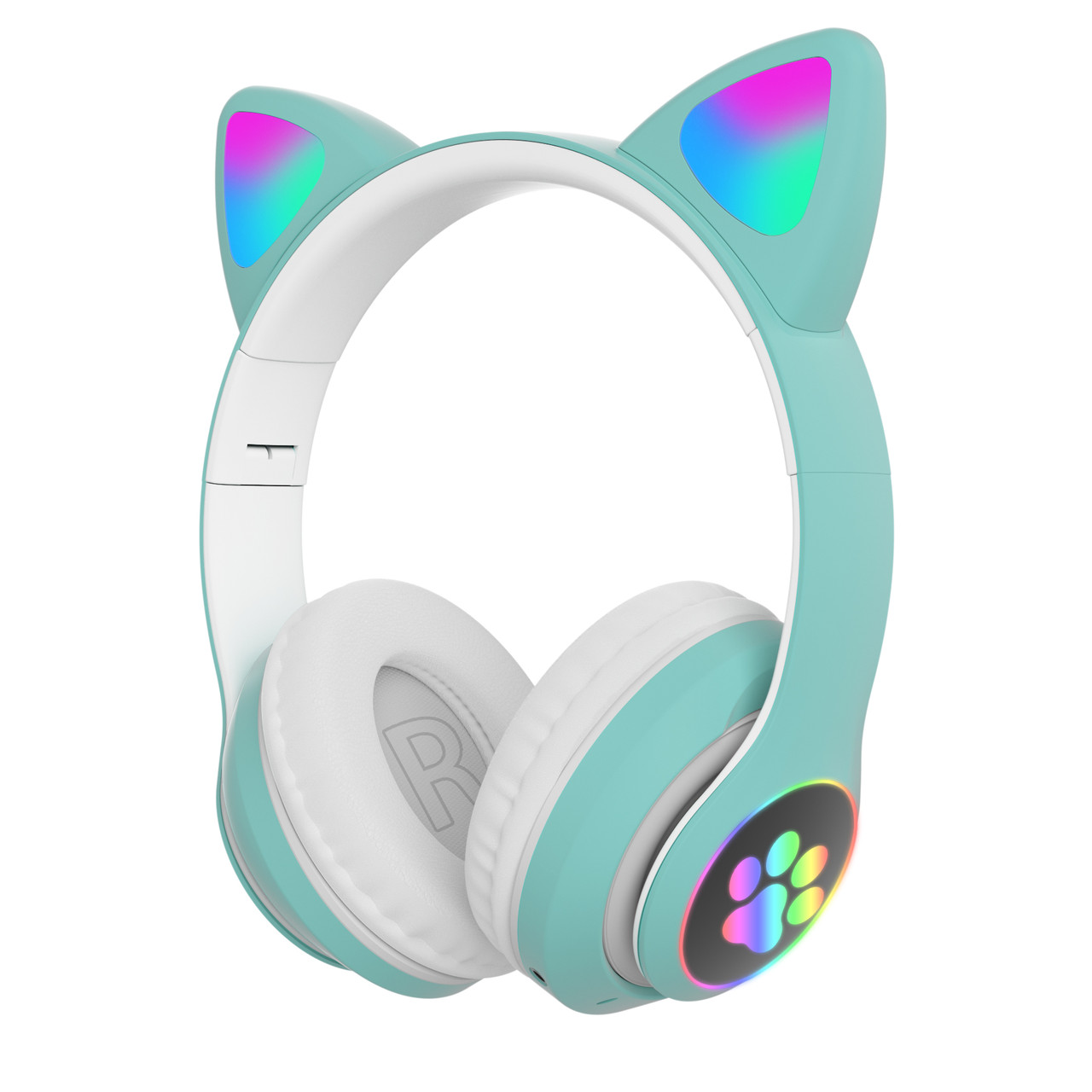 

Беспроводные детские MP3 Наушники с кошачьими Ушками с подсветкой Cat Ear 28002 Зелёные