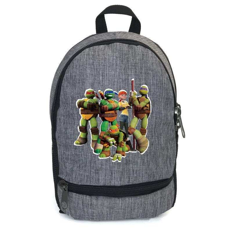 

Рюкзак повседневный городской прогулочный Черепашки Ниндзя серый (turtle ninja-01)