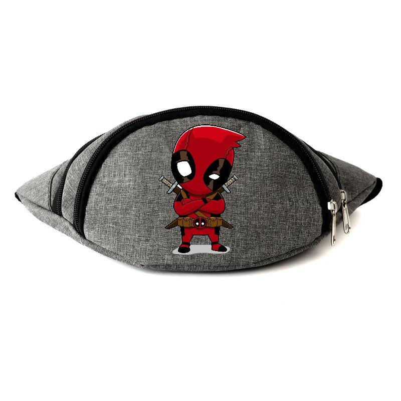 

Сумка Бананка на пояс Дедпул Марвел Deadpool (Marvel-D-02) серая