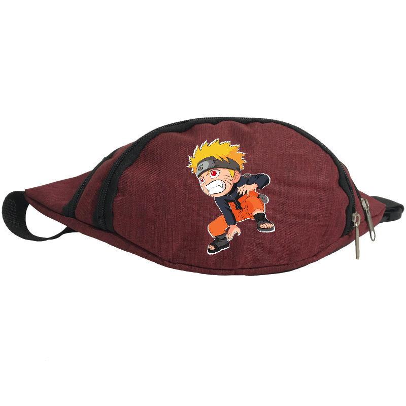 

Сумка Бананка на пояс Наруто (Naruto-09) бордовая