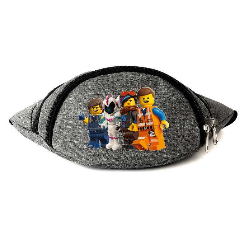 

Сумка Бананка на пояс Лего МУВИ (LEGO-Movie-03) серая