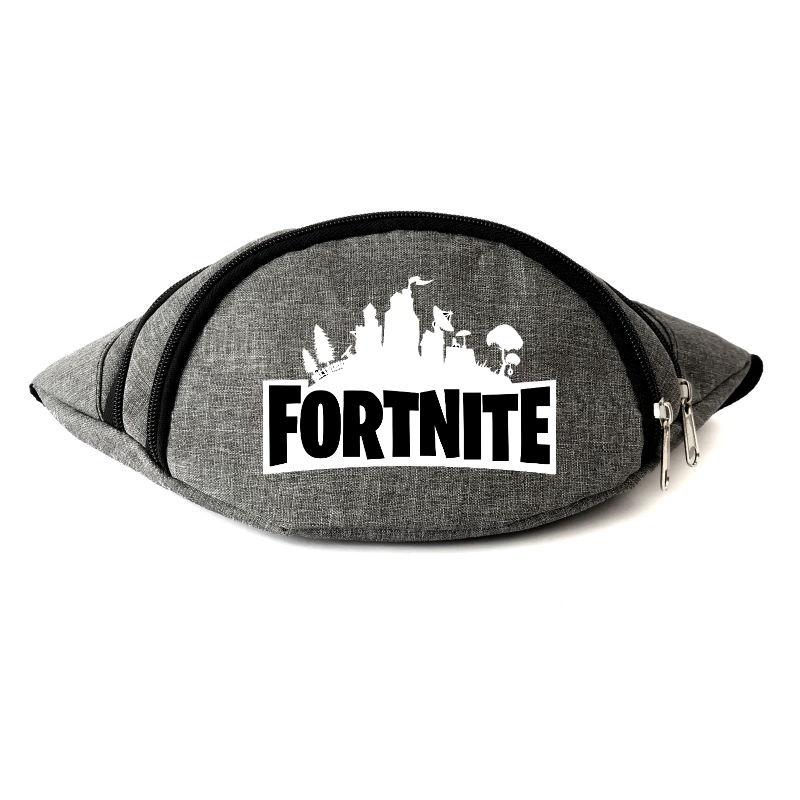 

Сумка Бананка Фортнайт на пояс Fortnite LOGO серая