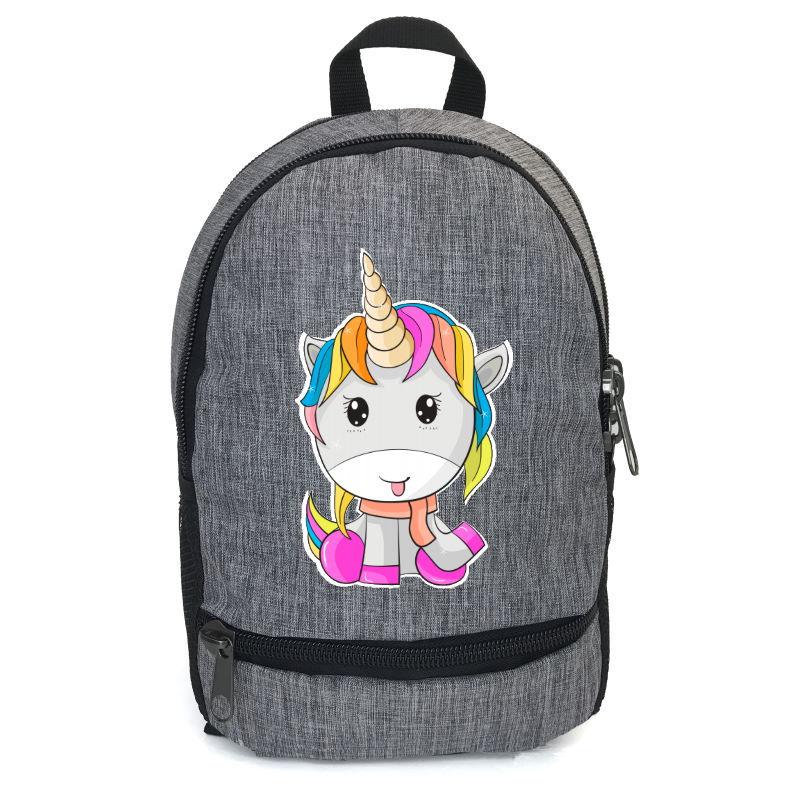 

Рюкзак повседневный городской прогулочный детский Единорог 0033 ( Unicorn ) EDN-0033 grey серый