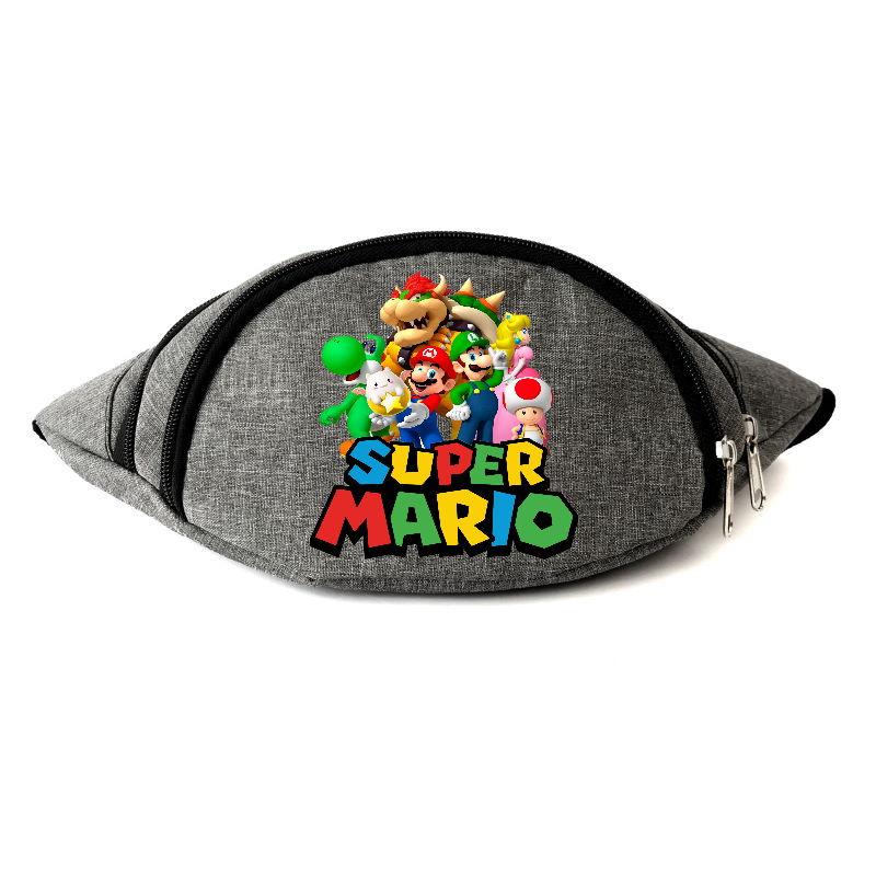 

Сумка Бананка на пояс Супер братья Марио Mario (OB-SM-04) серая