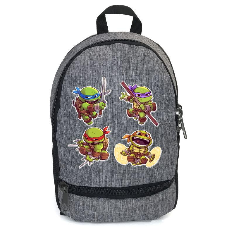 

Рюкзак повседневный городской прогулочный Черепашки Ниндзя серый (turtle ninja-06)