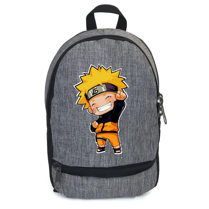 

Рюкзак повседневный городской прогулочный Наруто серый (Naruto-03)