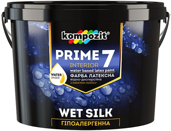 

Краска интерьерная Kompozit Prime 7 9 л Белая (4820085740730)