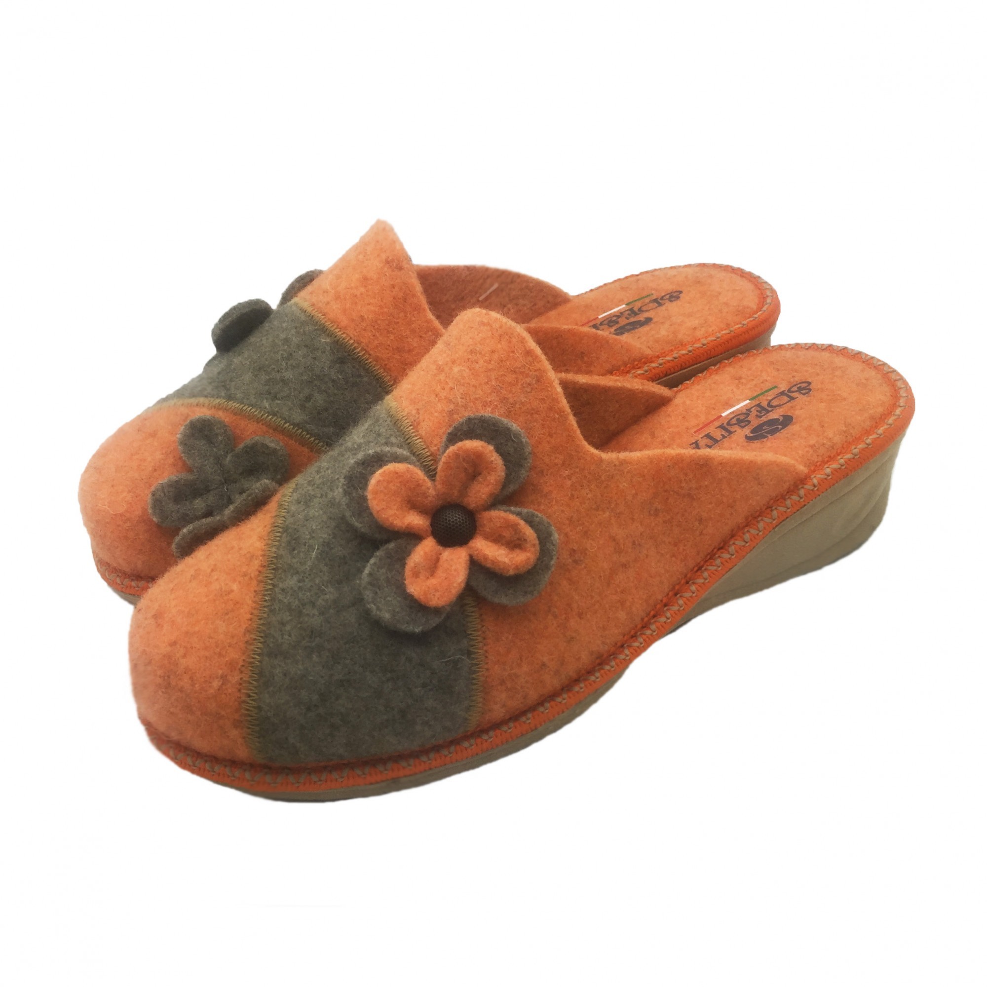 

Женские тапочки Spesita 18-122 40 25.5 Оранжевый с бежевым