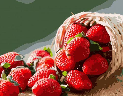 

Картина по номерам "Клубника" ★★★★ VA-0563