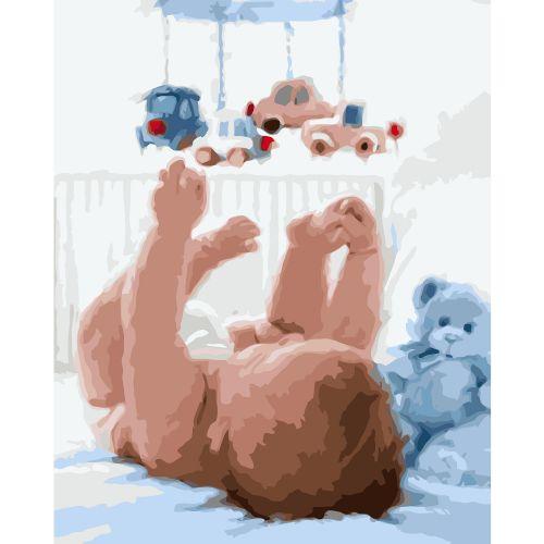 

Картина по номерам "Младенец с подвесными игрушками" ★★★ VA-0886
