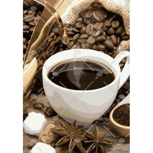 

Картина по номерам "Кофейное настроение" КНО5546