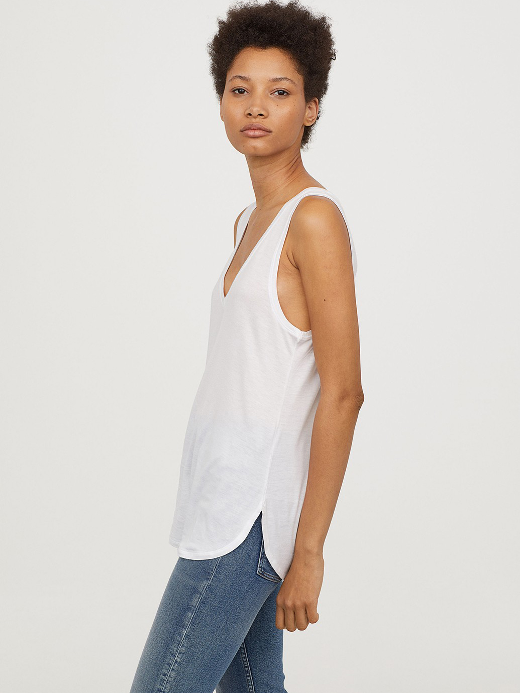 

Майка H&M 0494030_02 M Белая