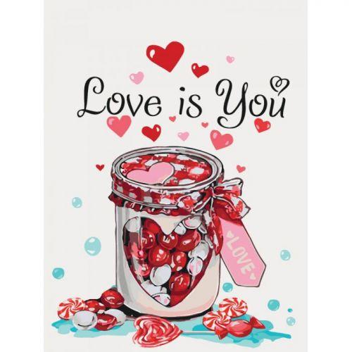 

Картина по номерам "Love is you" КНО5526