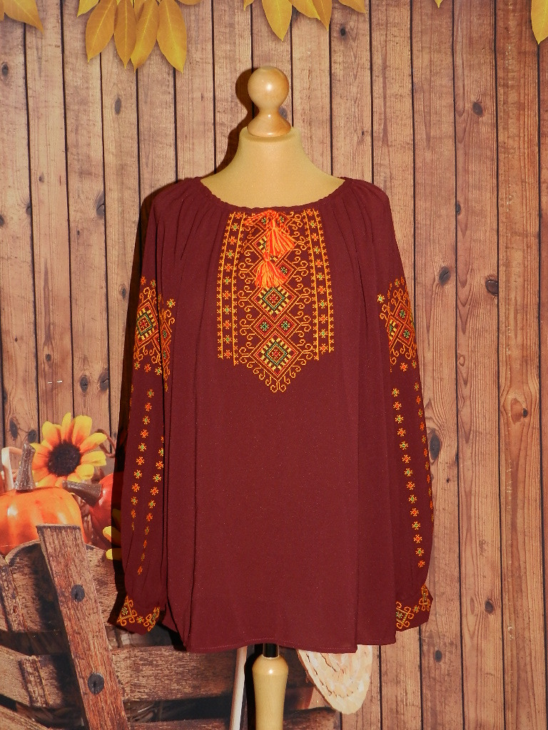 

Вышиванка NovaKoza из шифона р.56(арт.291)