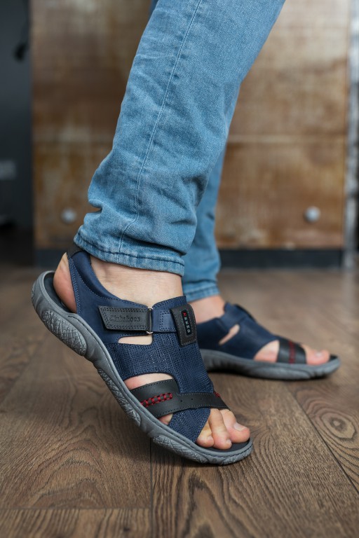 

Мужские сандали кожаные летние синие Clubshoes размер 43 FV_001489