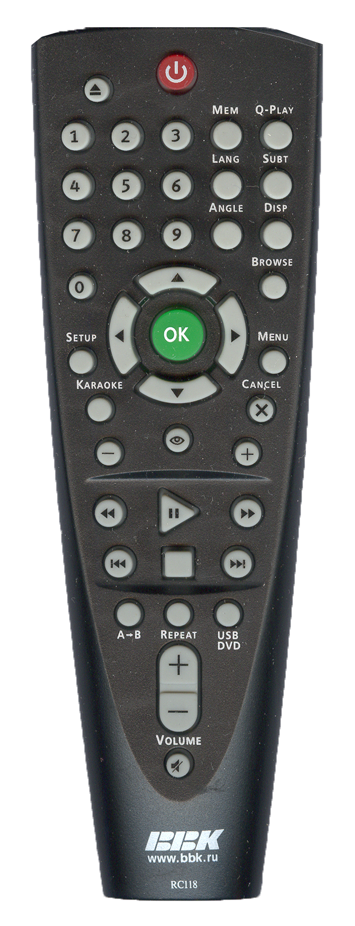 Пульт для DVD и домашних кинотеатров BBK RC 118 [DVD] - 1612 – фото ...