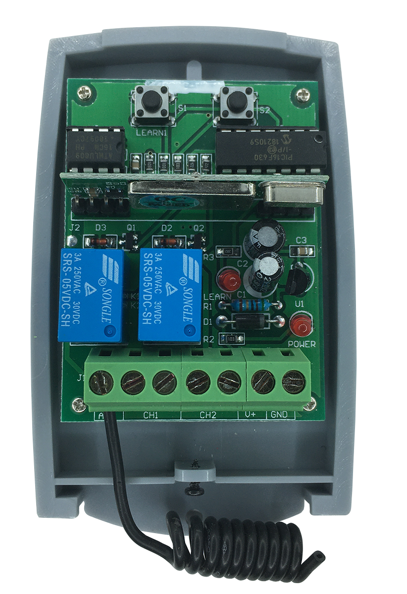 

Пульт для ворот и шлагбаумов Приемник внешний REC-2V.1 Professional 433MHz [RF UNIVERSAL] - 51135