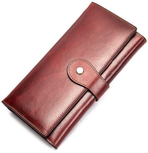 Акція на Жіночий гаманець шкіряний Vintage 14916 Бордовий від Rozetka