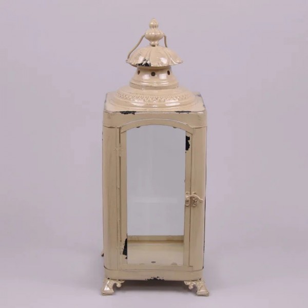 

Подсвечник-фонарь Flora бежевый 8894