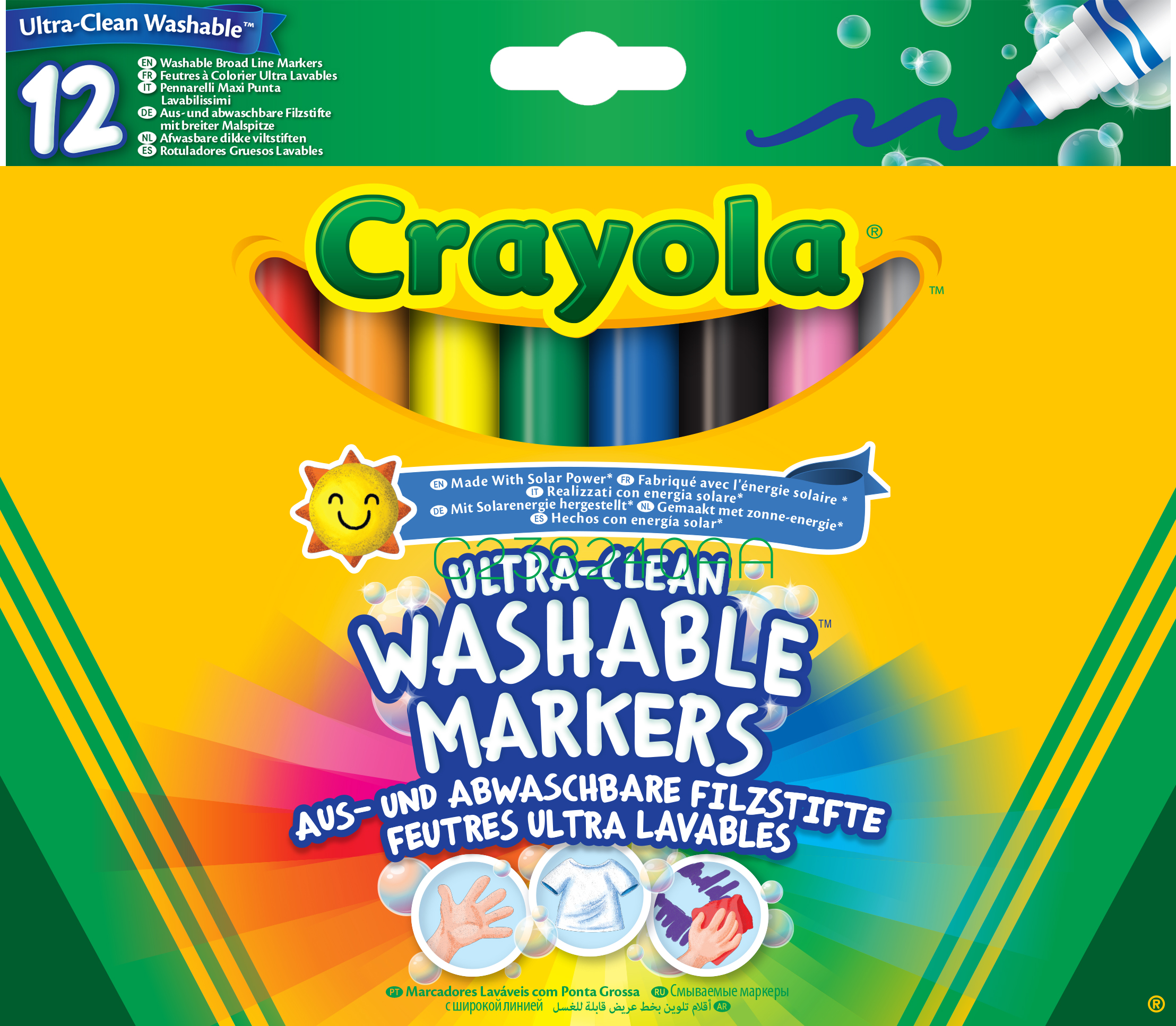 

Набор фломастеров Crayola Ultra-Clean Washable широкая линия 12 шт (256349.012) (0071662083298)