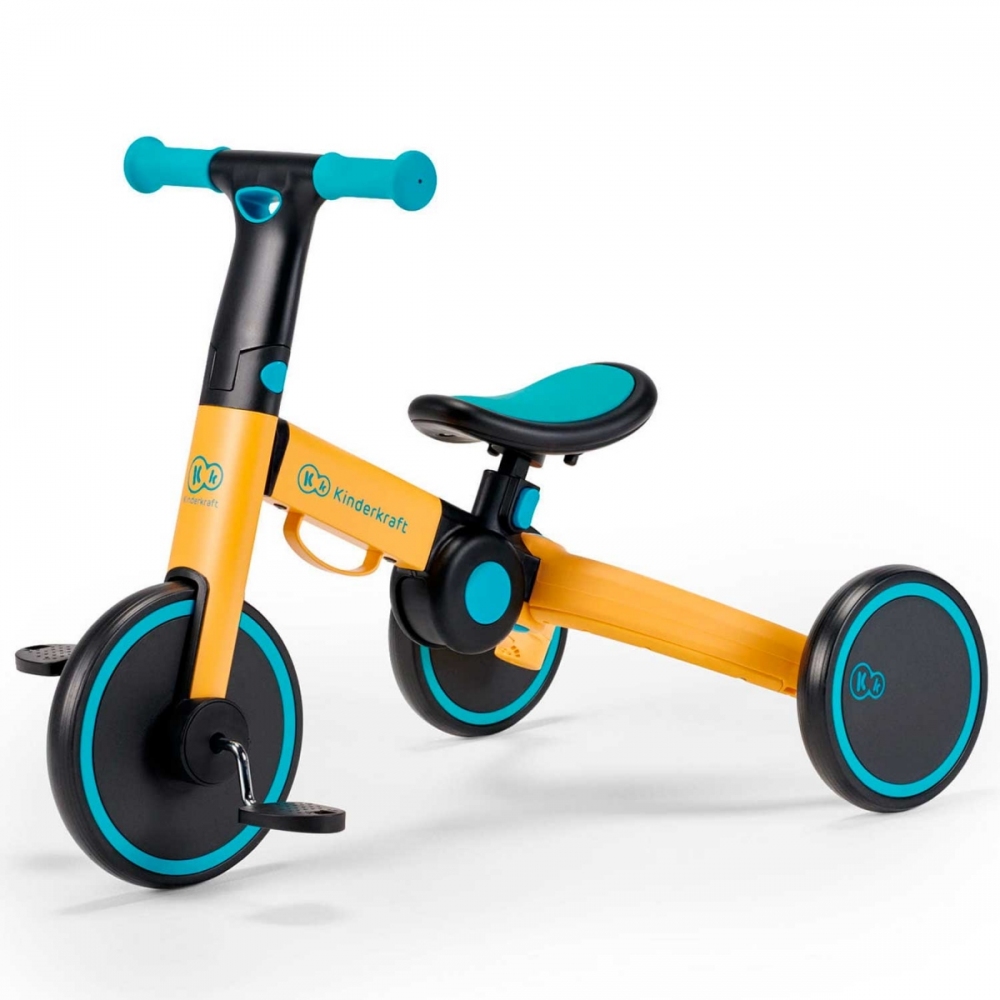 

Трехколесный велосипед 3 в 1 Kinderkraft 4TRIKE Yellow (KR4TRI00YEL0000) складной