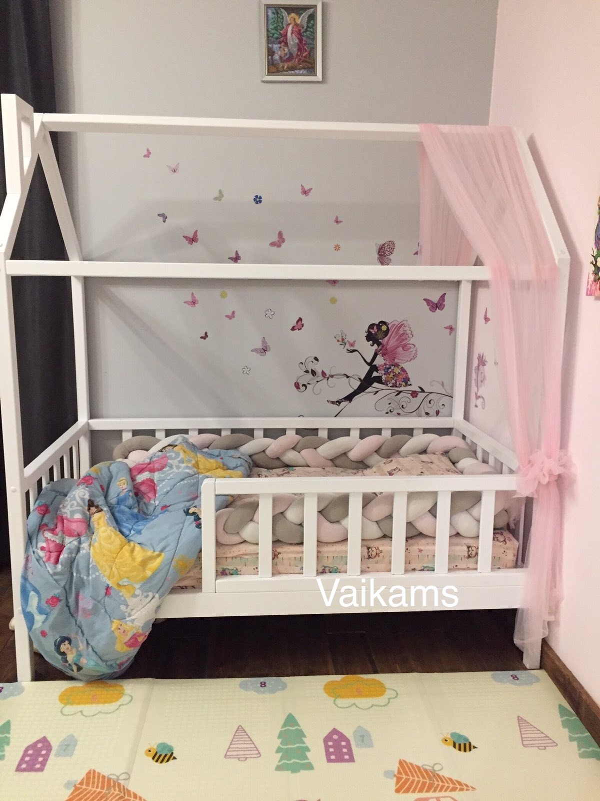 

Детская кровать домик LittleBabyDreams Vertical 160/80 белая