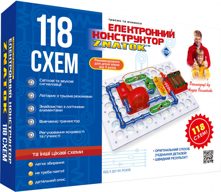 

Электронный конструктор Знаток 118 схем 70820