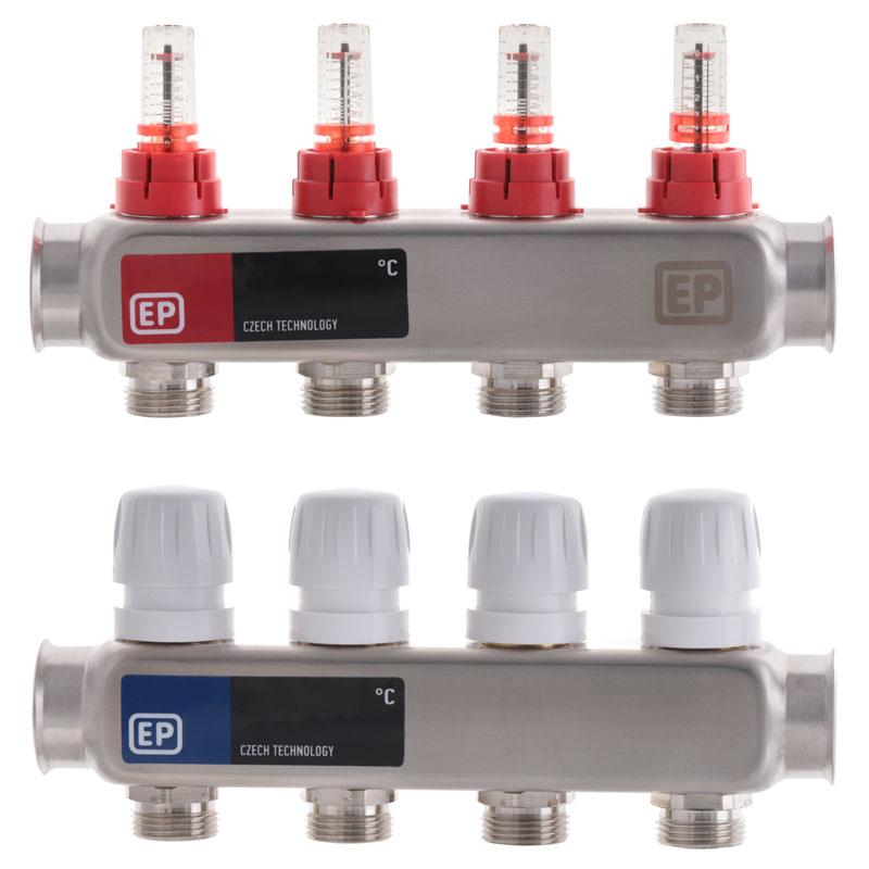 

Коллекторный блок с расxодомерами на 4 выхода EUROPRODUCT EP.S1110-04(EP4980) (ST701762)