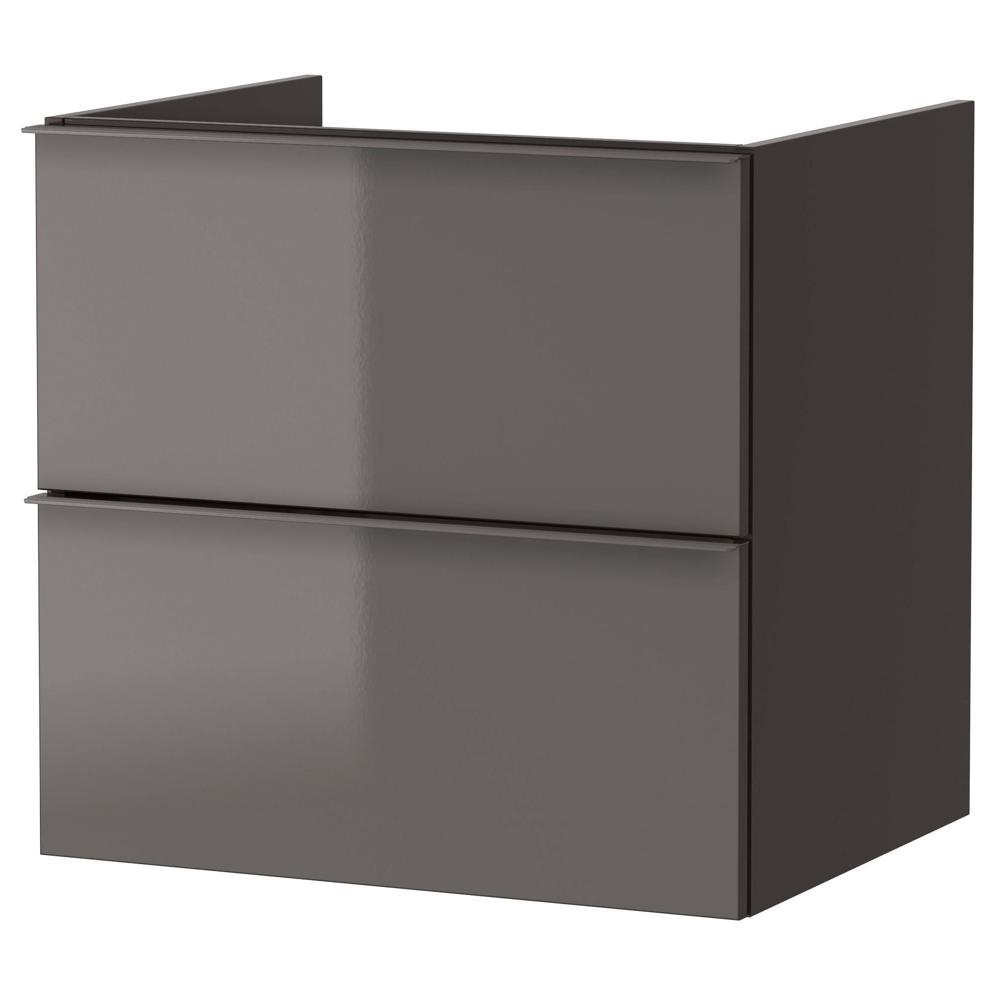 

Шкаф для раковины с 2 ящ IKEA ГОДМОРГОН глянцевый серый 401.971.32