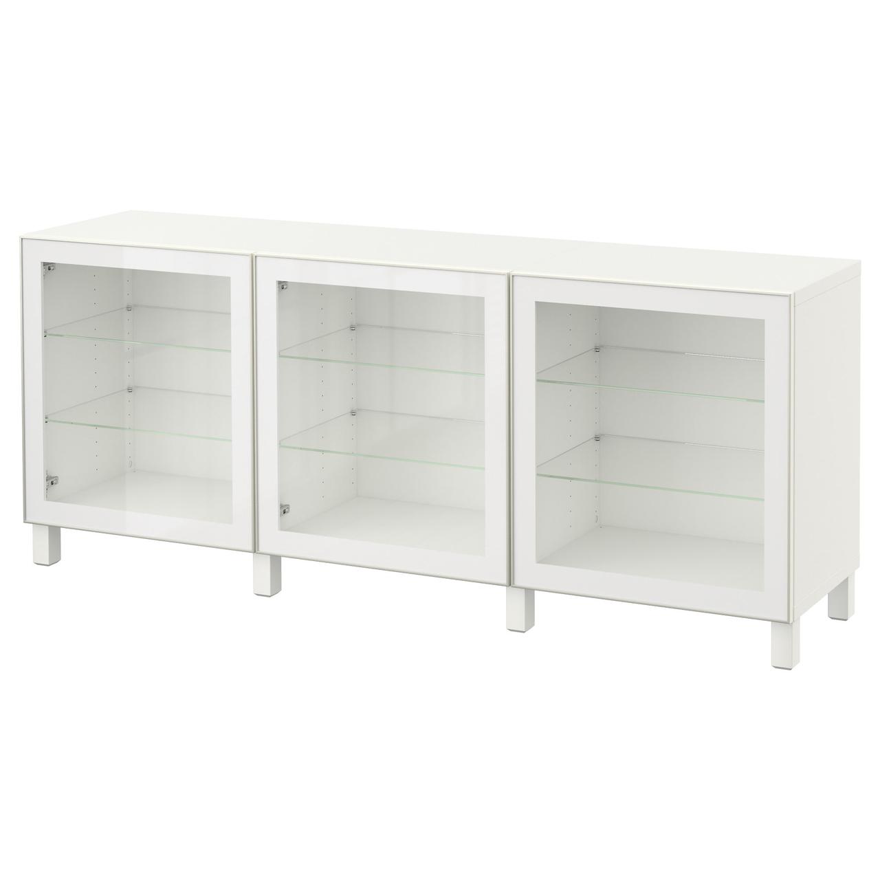 

Комбинация для хранения с дверцами IKEA БЕСТО белый 091.399.41