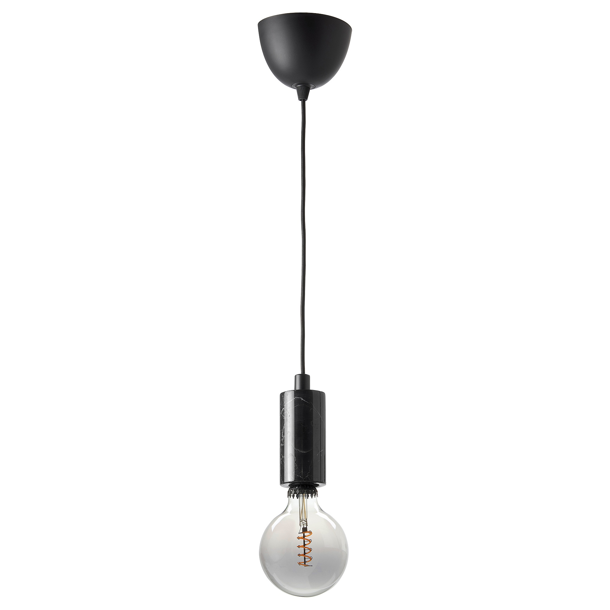 

Подвесной светильник с лампочкой IKEA MARKFROST / ROLLSBO мрамор черный 593.860.57