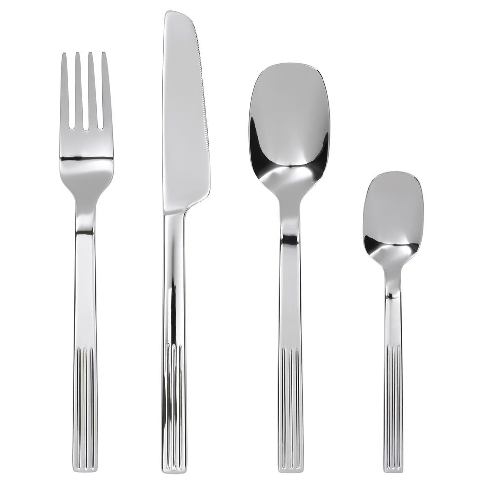 

Столовый набор IKEA ЮСТЕРА нержавеющ сталь 602.589.64