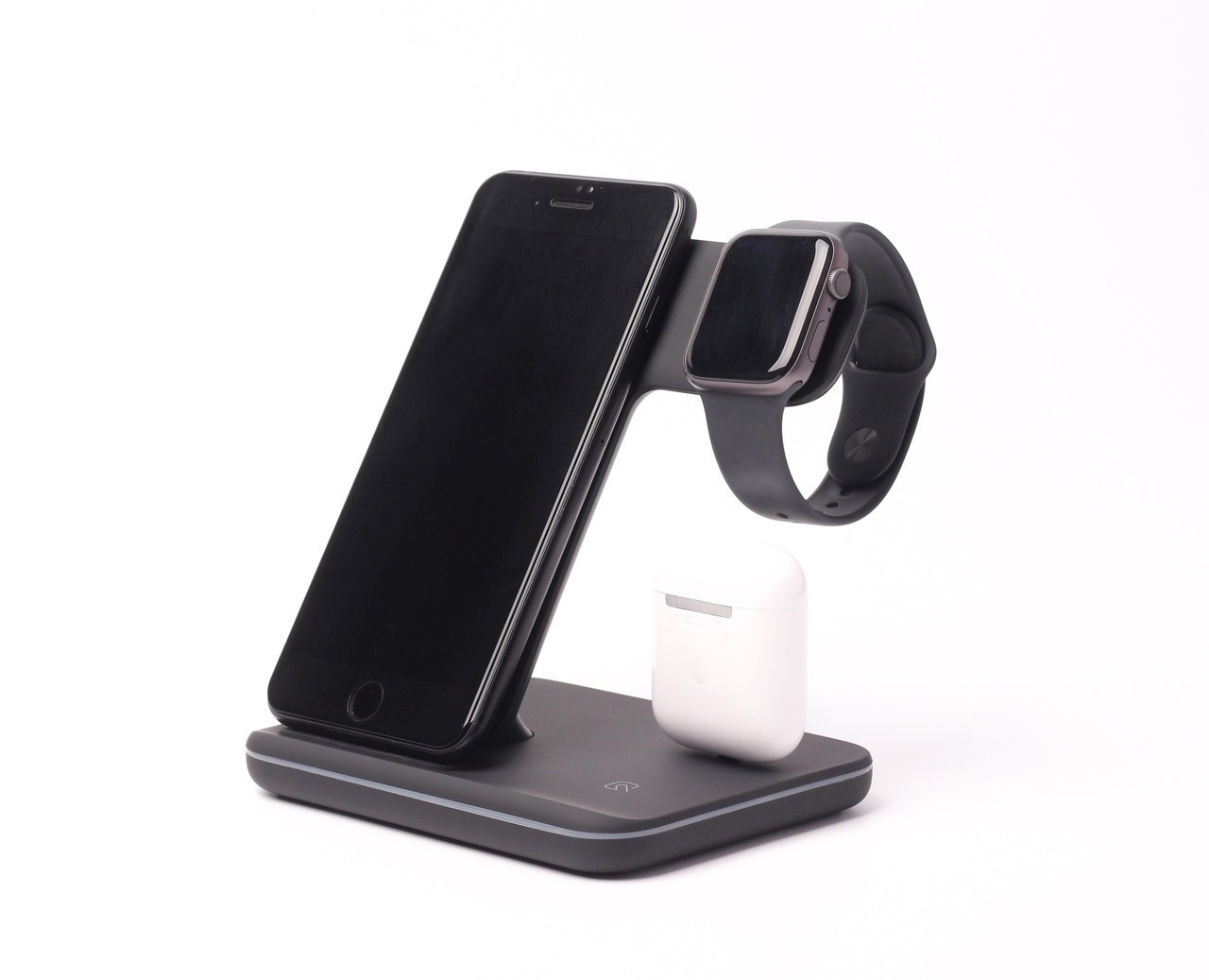 

Беспроводная зарядка подставка док-станция Grand 3в1 для iPhone/Apple Watch/AirPods черная