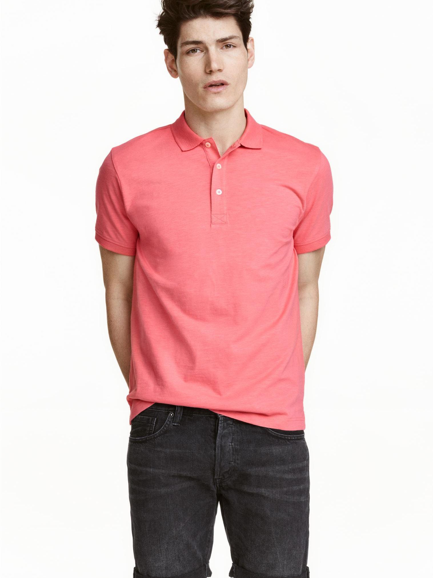 

Поло H&M 2588471-1 XL Розовое