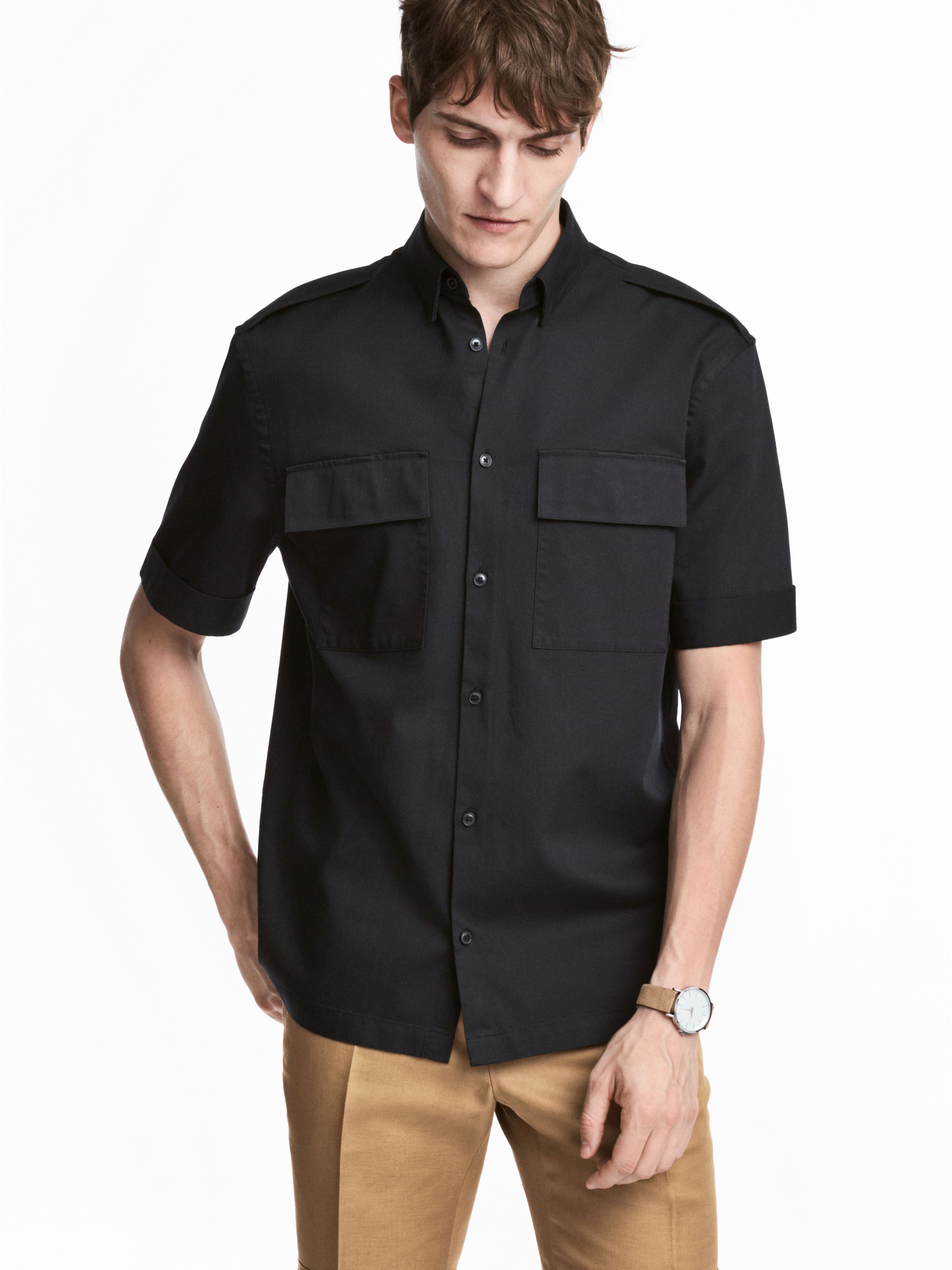 

Рубашка H&M 4854995-AAAD XS Черная