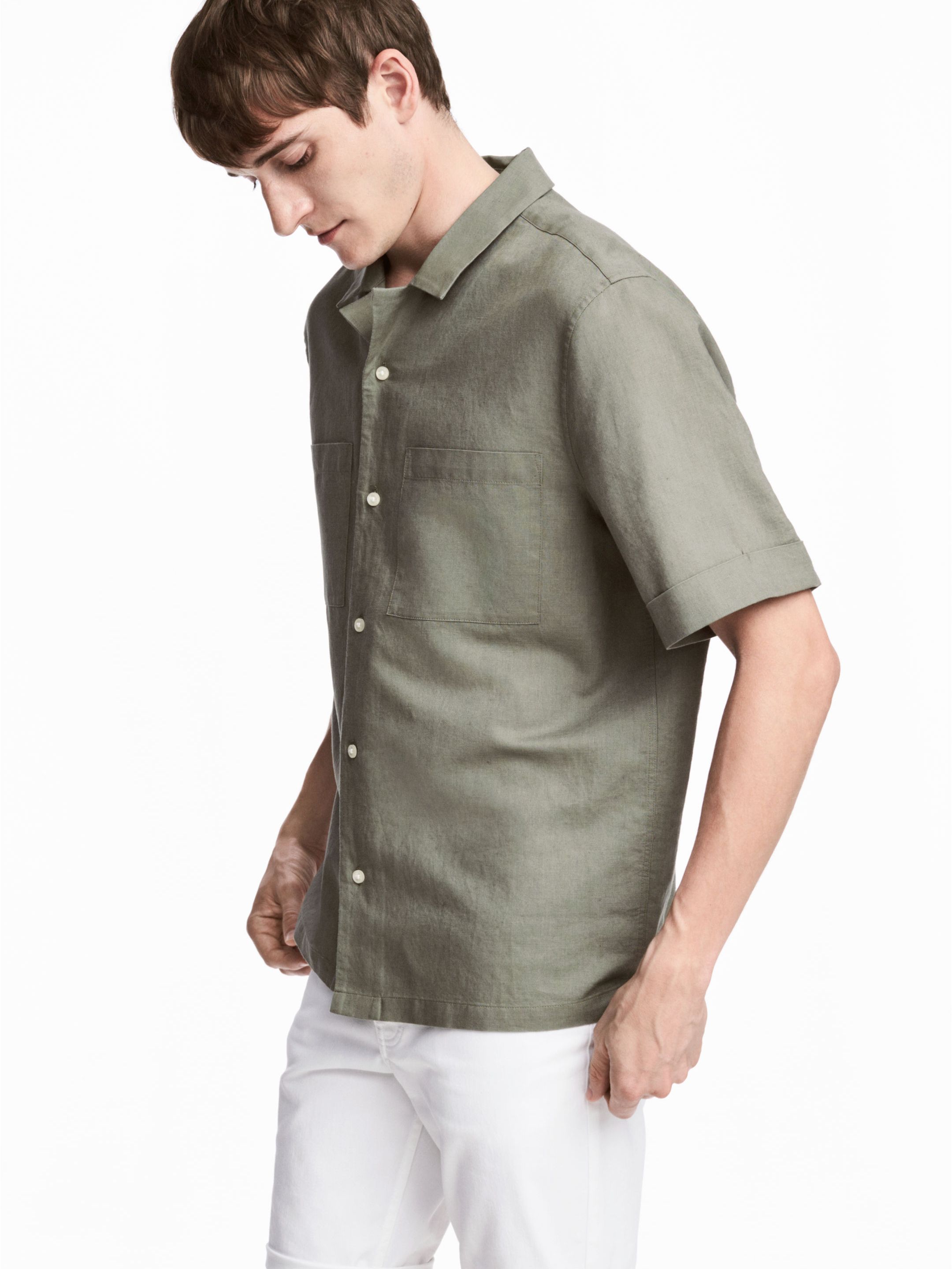 

Рубашка H&M 4746545-ACWO L Светло-зеленая