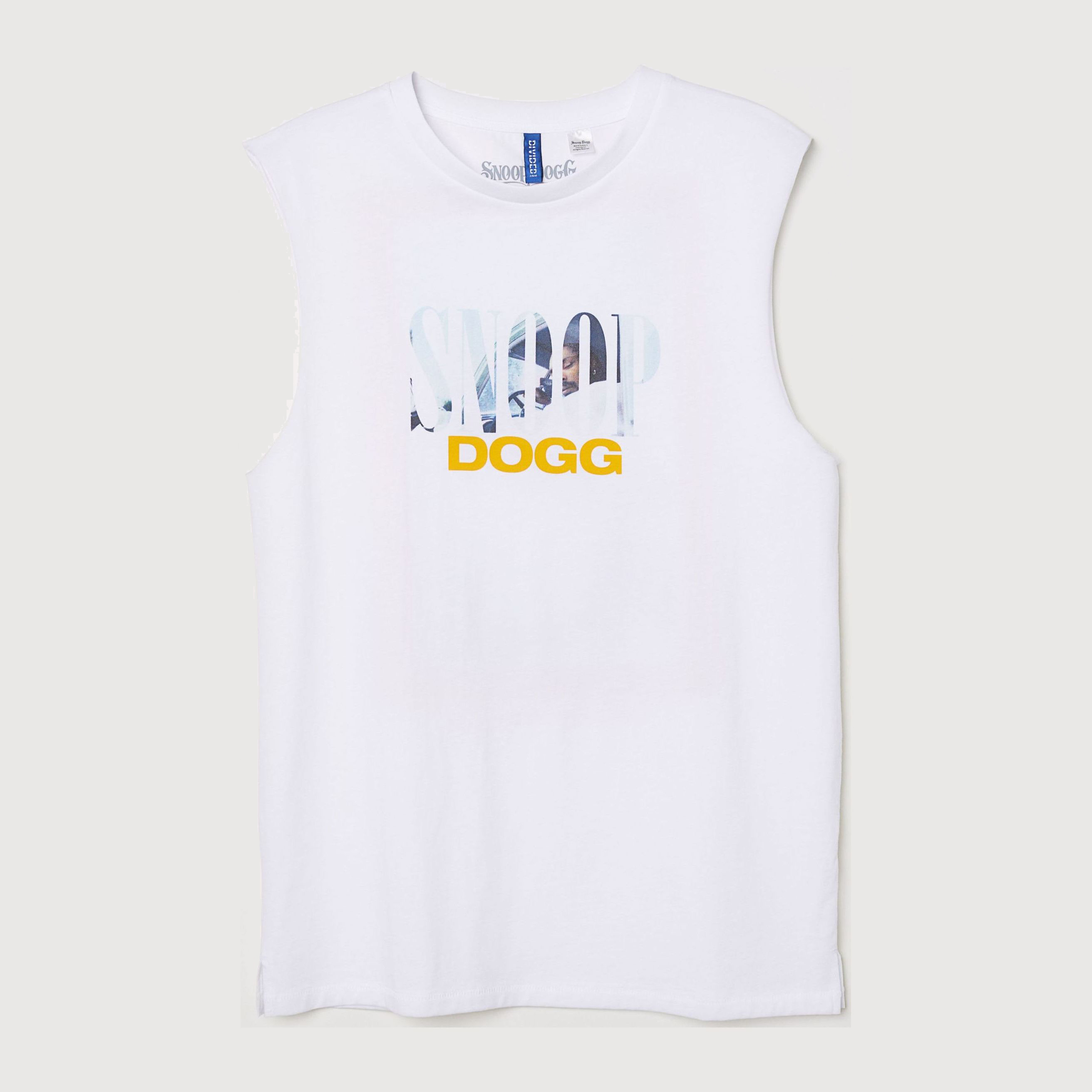 

Майка H&M 6309137-AAPT M Белая с принтом