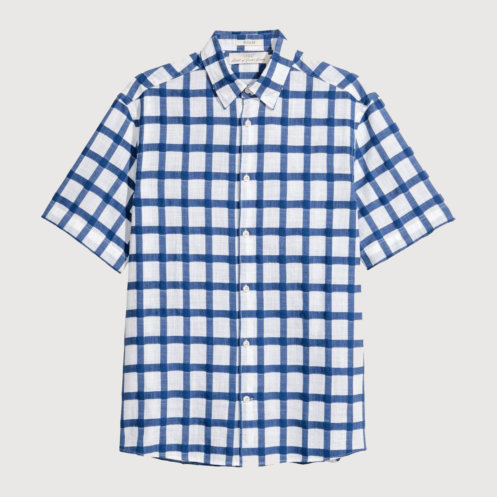 

Рубашка H&M 4816545-ACST M Белая в синюю клетку